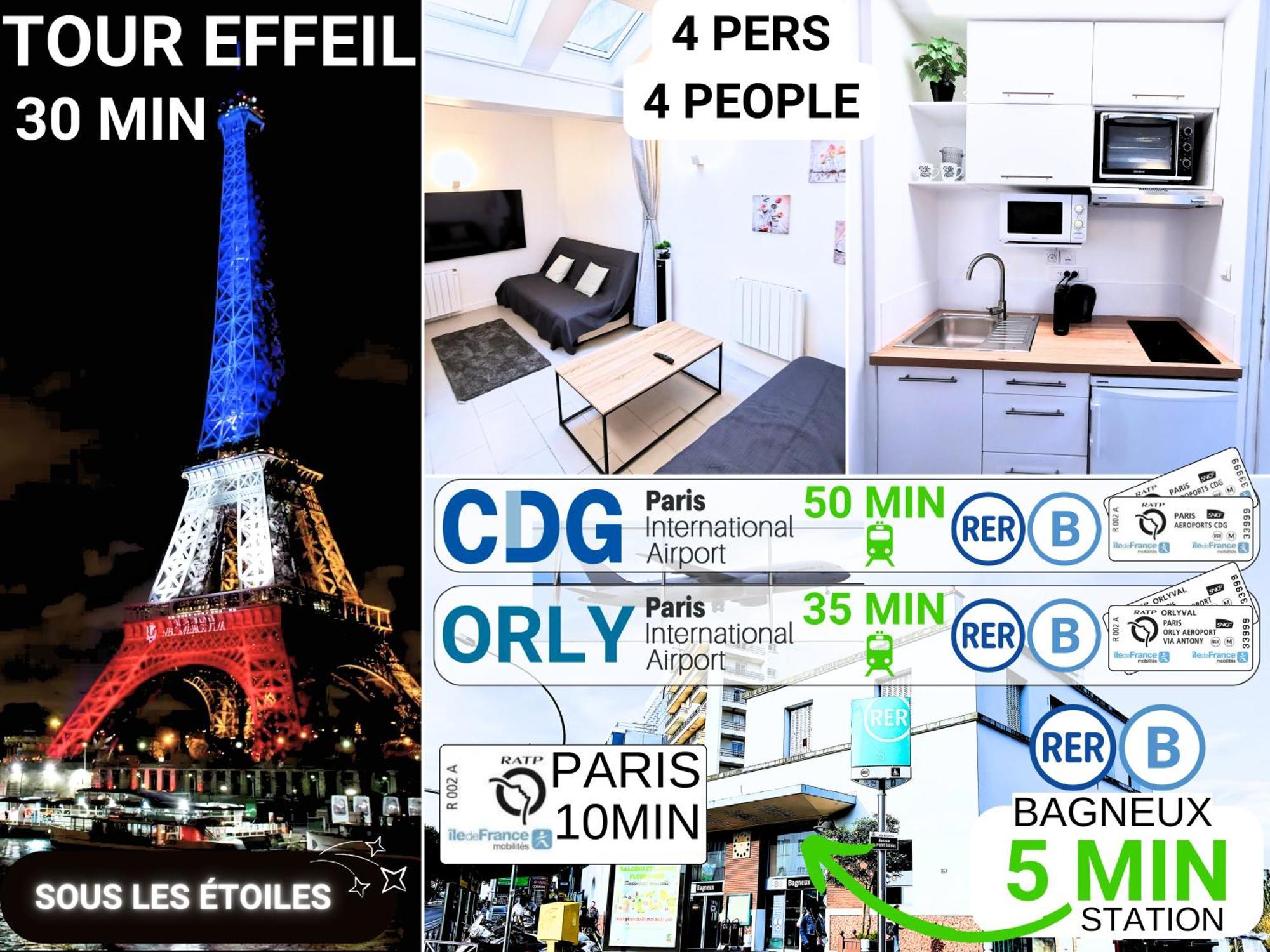 Bagneux Paris Rer B Confort Netflix Cachan Exteriör bild